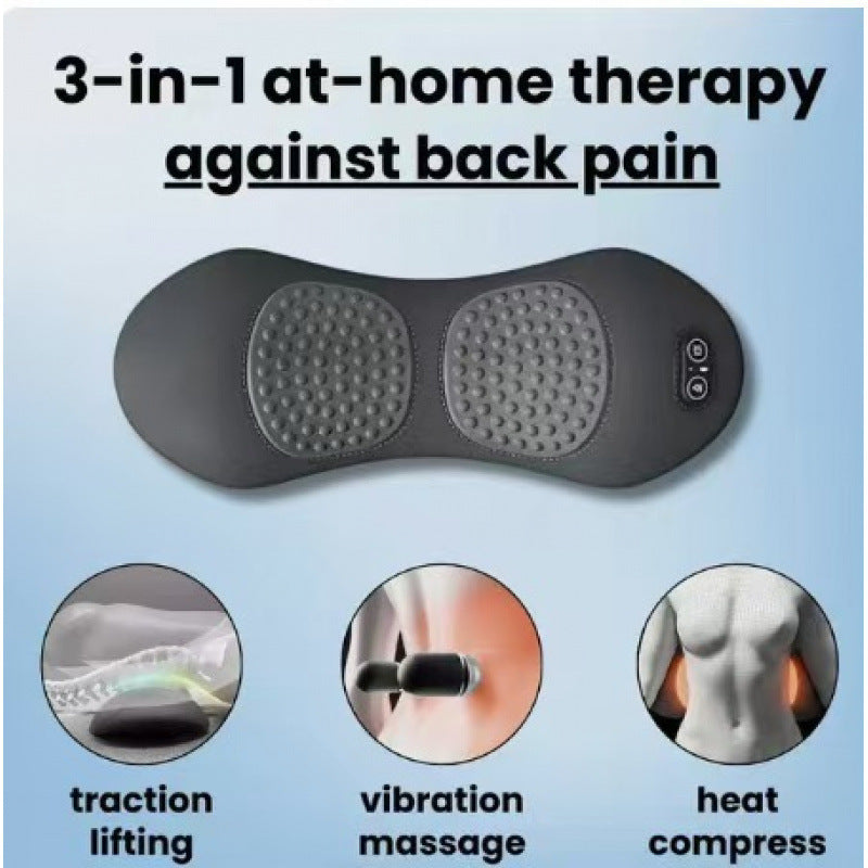 Ergonomic Lumbar Pillow with Heating and Massage