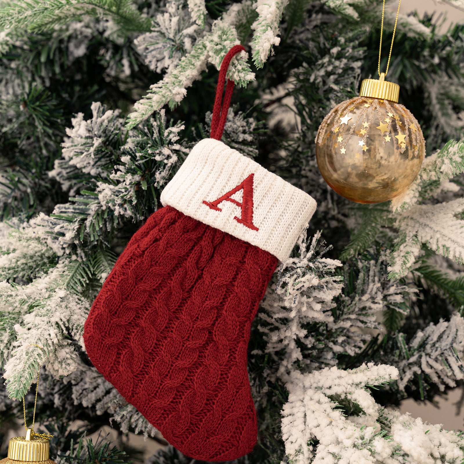 Letter Christmas Stocking Creative Hanging Ornament