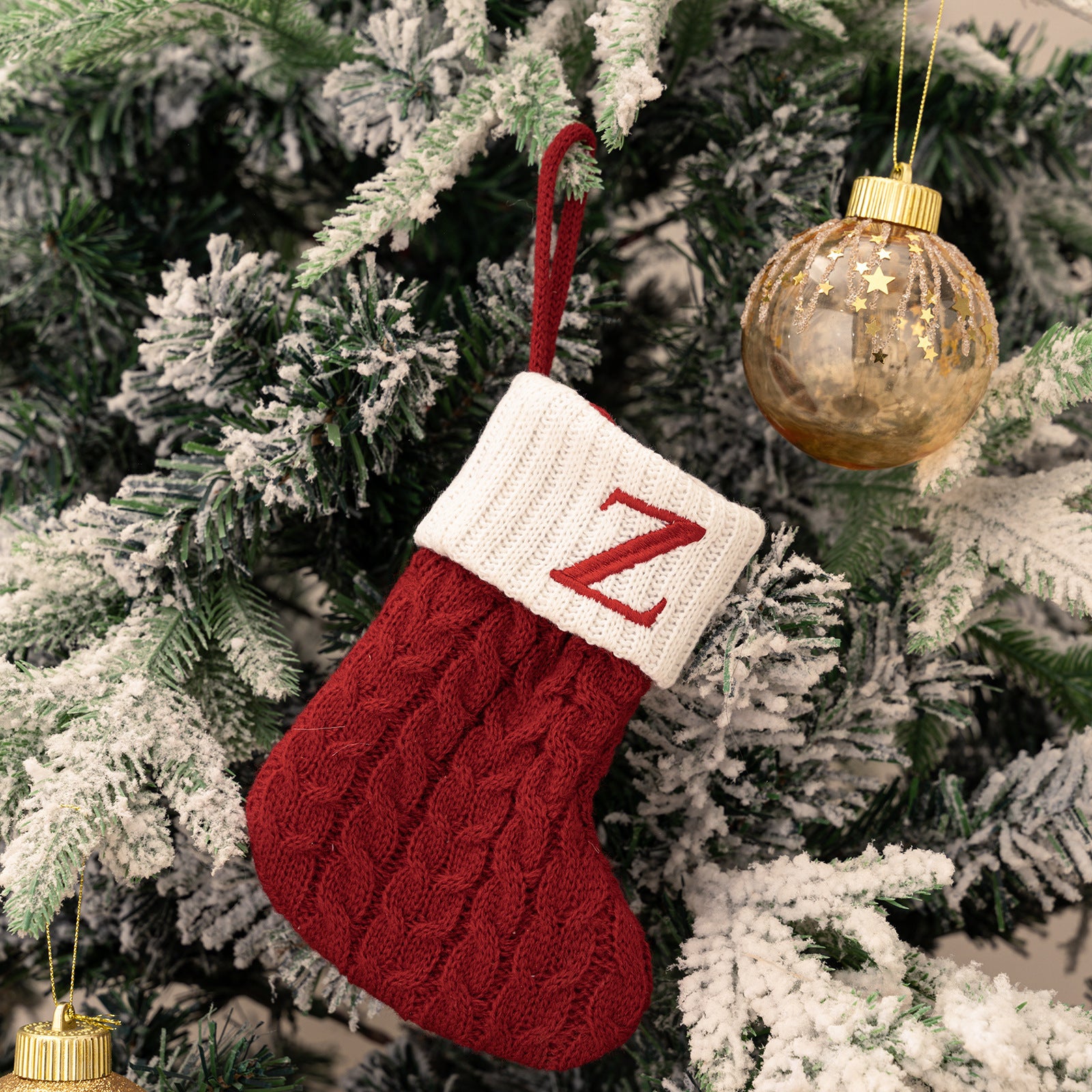 Letter Christmas Stocking Creative Hanging Ornament