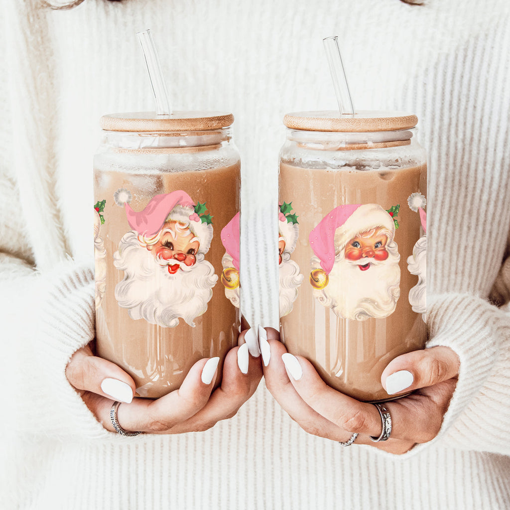 Vintage Pink Santa 17oz